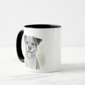Simple Custom Pet Photo Mug With Name マグカップ (正面左)