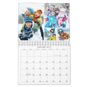 Simple Custom Photo Collage 4 Per Month Calendar カレンダー (1月 2027)