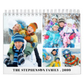 Simple Custom Photo Collage 4 Per Month Calendar カレンダー (カバー)