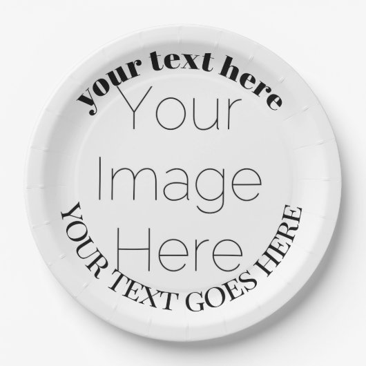 simple custom photo create your own Paper Napkin ペーパープレート (正面)