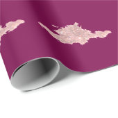 simple custom pink purple sparkle add you name let ラッピングペーパー (ロールコーナー)