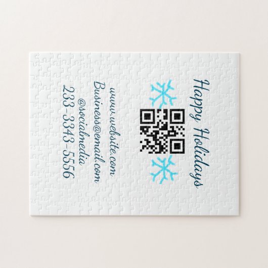 simple custom QR code add your name text  Classic  ジグソーパズル (横)
