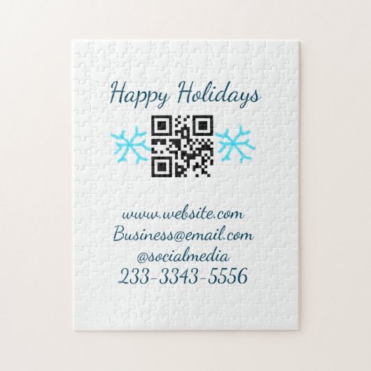 simple custom QR code add your name text  Classic  ジグソーパズル (縦)