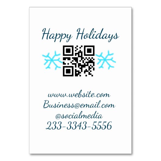 simple custom QR code add your name text  Classic  テーブルナンバー (裏面)