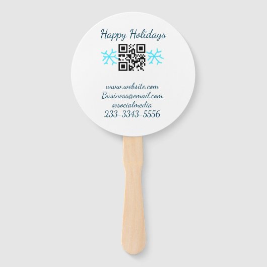 simple custom QR code add your name text  Classic  ハンドファン (正面)