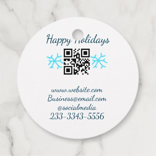 simple custom QR code add your name text  Classic  フェイバータグ (裏面)