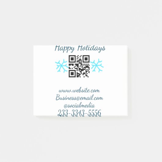 simple custom QR code add your name text  Classic  ポストイット (正面)