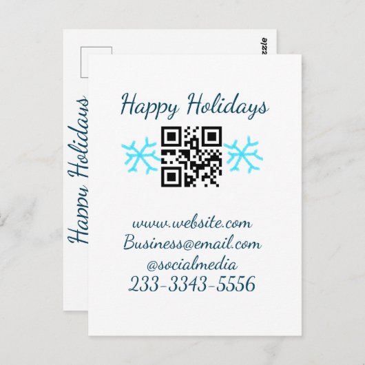 simple custom QR code add your name text  Classic  ポストカード (正面/裏面)