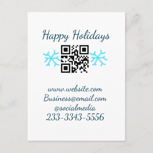 simple custom QR code add your name text  Classic  ポストカード (正面)