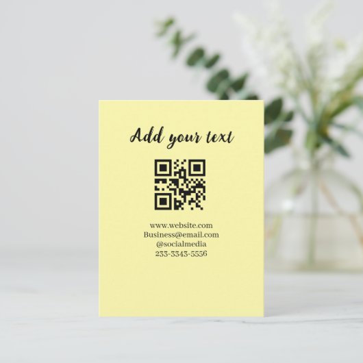 simple custom QR code add your name text  Classic  ポストカード (スタンド正面)