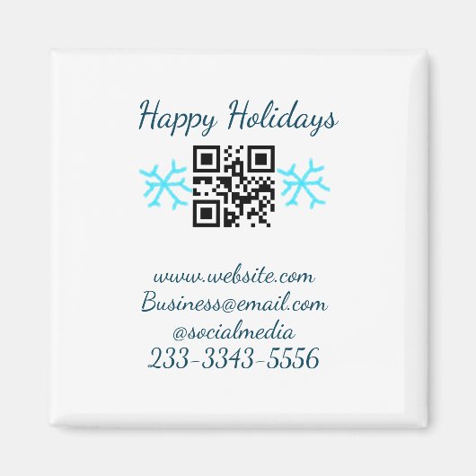 simple custom QR code add your name text  Classic  マグネット (正面)