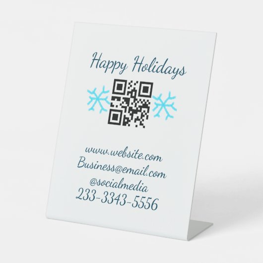 simple custom QR code add your name text  Classic  台座サイン (正面)