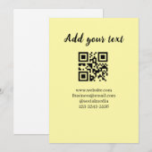 simple custom QR code add your name text  Classic  招待状 (正面/裏面)