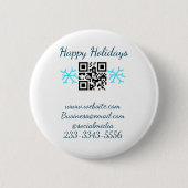 simple custom QR code add your name text  Classic  缶バッジ (正面)