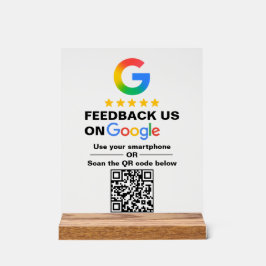 Simple Custom QR Code Google Review Display アクリルサイン