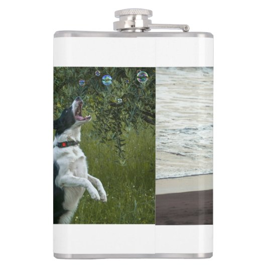 Simple Custom Two Photo フラスク (裏面)