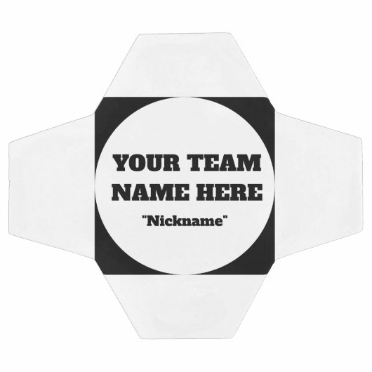 Simple Customisable Soccer Team Name サッカーボール (フラット)