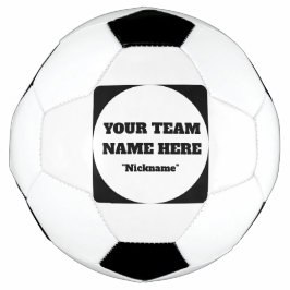 Simple Customisable Soccer Team Name  サッカーボール