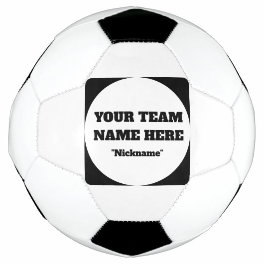 Simple Customisable Soccer Team Name  サッカーボール (正面)