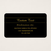 Simple Customizable Gold & Black Text Design (裏面)