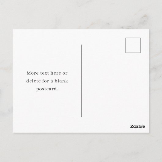 Simple Customizable Gold & Black Text Design  ポストカード (裏面)