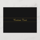 Simple Customizable Gold & Black Text Design  ポストカード (正面)