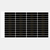 Simple Customizable Gold & Black Text Design  ラベル (シート)