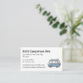 Simple Cute Campervan Hire Business Card 名刺 (スタンド正面)