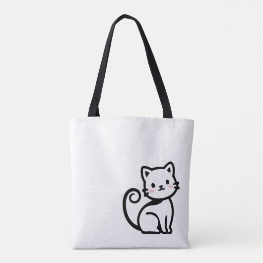 Simple Cute Cat トートバッグ (裏面)