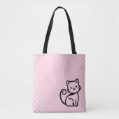 Simple Cute Cat トートバッグ (正面)