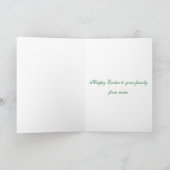 Simple & cute Easter bunny Easter card カード (内部)