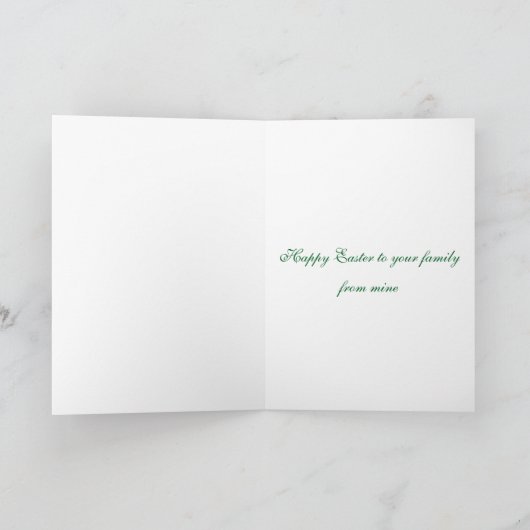 Simple & cute Easter bunny Easter card カード (内部)