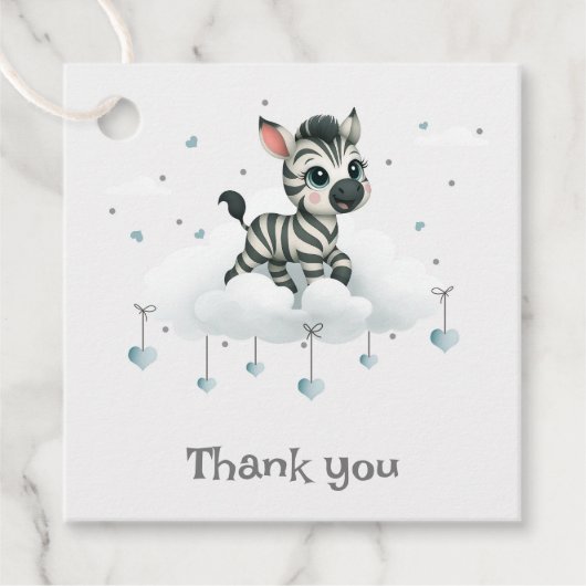 Simple cute little cartoon zebra  フェイバータグ (正面)