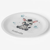 Simple cute little cartoon zebra  ペーパープレート (アングル)