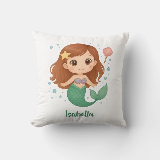 Simple cute little mermaid クッション (正面)