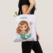 Simple cute little mermaid トートバッグ (クローズアップ)
