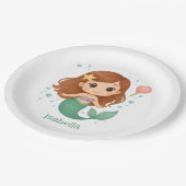 Simple cute little mermaid ペーパープレート (アングル)