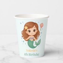 Simple cute little mermaid 紙コップ