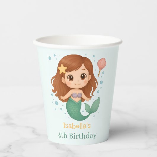 Simple cute little mermaid 紙コップ (正面)
