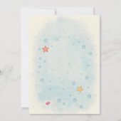 Simple cute little mermaid baby shower 招待状 (裏面)