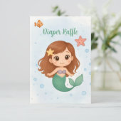 Simple cute little mermaid  enclosure card エンクロージャーカード (スタンド正面)