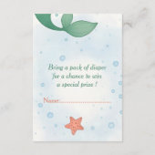 Simple cute little mermaid  enclosure card エンクロージャーカード (裏面)