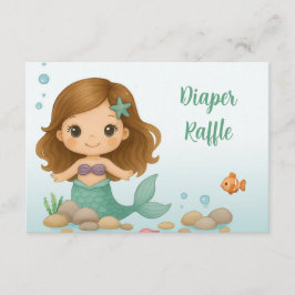 Simple cute little mermaid  enclosure card エンクロージャーカード