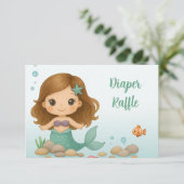 Simple cute little mermaid enclosure card エンクロージャーカード (スタンド正面)