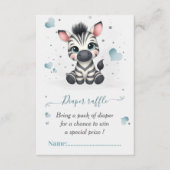 Simple cute little zebra baby shower エンクロージャーカード (正面)