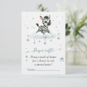 Simple cute little zebra baby shower エンクロージャーカード (スタンド正面)