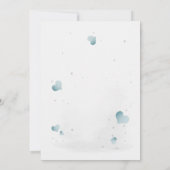 Simple cute little zebra baby shower invitation 招待状 (裏面)