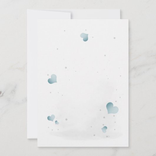 Simple cute little zebra baby shower invitation 招待状 (裏面)