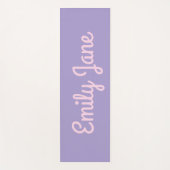 Simple Cute Pink and Purple Script Personalized ヨガマット (正面)