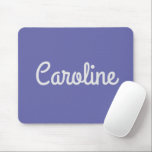Simple Cute Script Typography Personalized Purple マウスパッド<br><div class="desc">Simple Cute Script Typography Personalized Purple Mouse Pad</div>